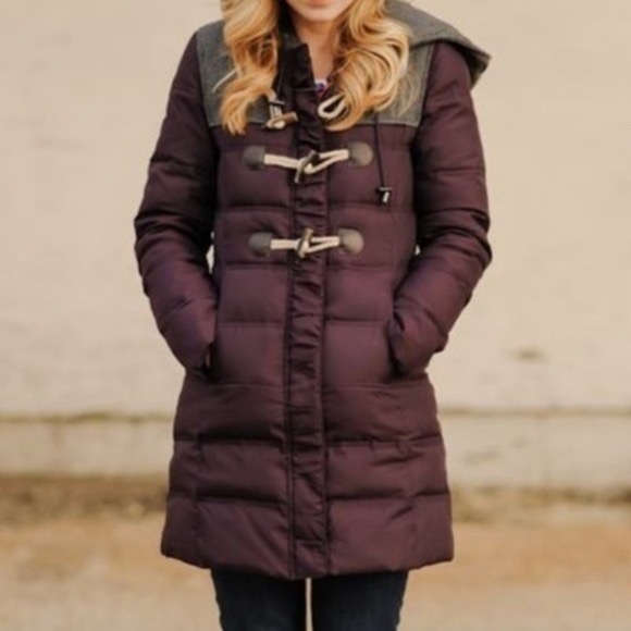Anthropologie Jackets & Blazers - Anthropologie Cartonnier Purple Duffle Coat Down Filled